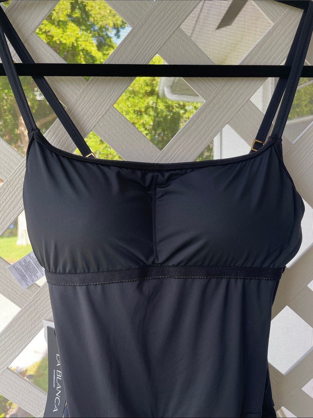 La Blanca Island Goddess Shirred One-Piece Swimsuit - Picture 6 of 11